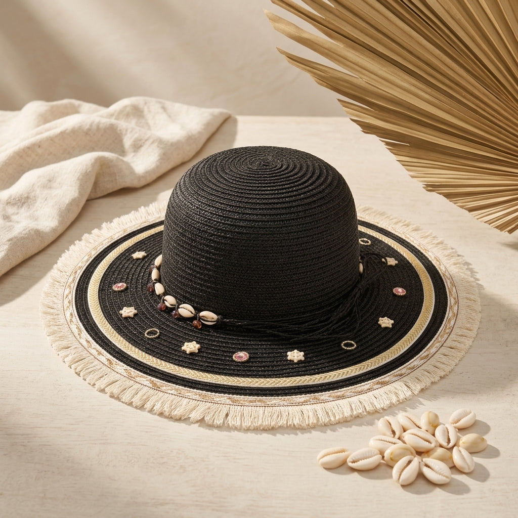Women's Large Sun Hat (Black)