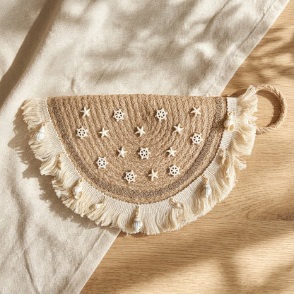 Cordon Half-Circle Clutch Bag (Seashell)