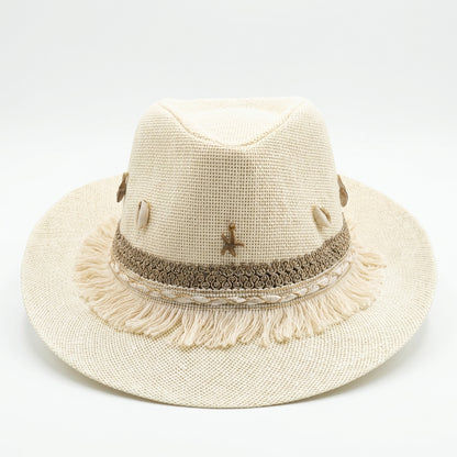 Women's Cowboy Sun Hat (Light Beige Shells)
