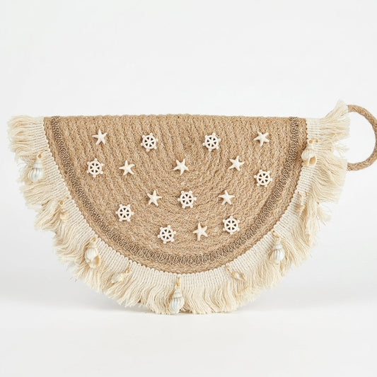 Cordon Half-Circle Clutch Bag (Seashell)