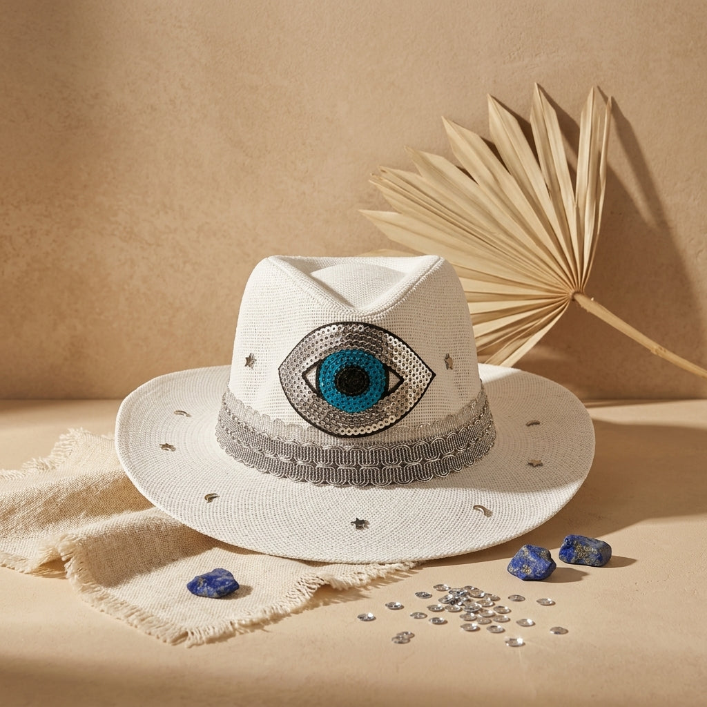 Women's Cowboy Sun Hat (White Eye)