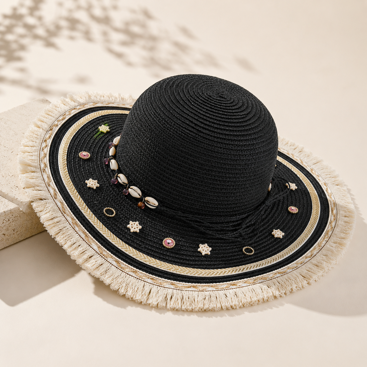 Women's Large Sun Hat (Black)