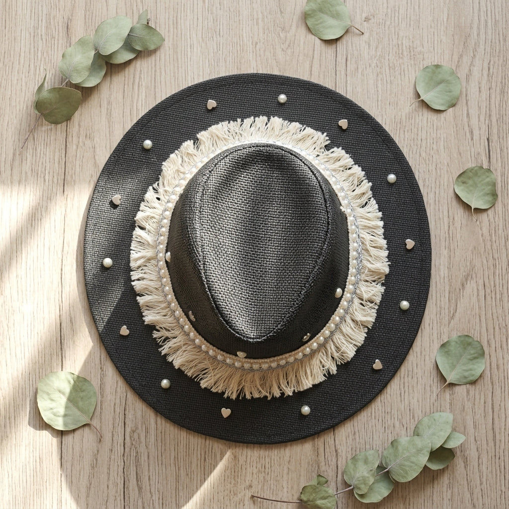 Women's Cowboy Sun Hat (Black Diamond)