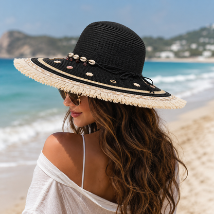 Women's Large Sun Hat (Black)