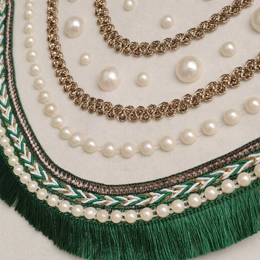 Boho Linen Clutch Bag (Royal Green) + 1 FREE gold metal strap (1 meter)