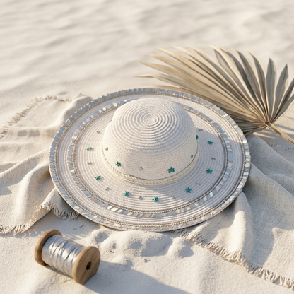 Women's Large Sun Hat (Sky Hints)