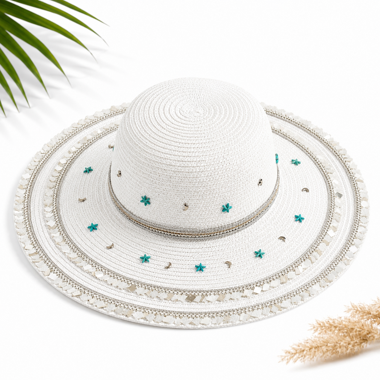Women's Large Sun Hat (Sky Hints)