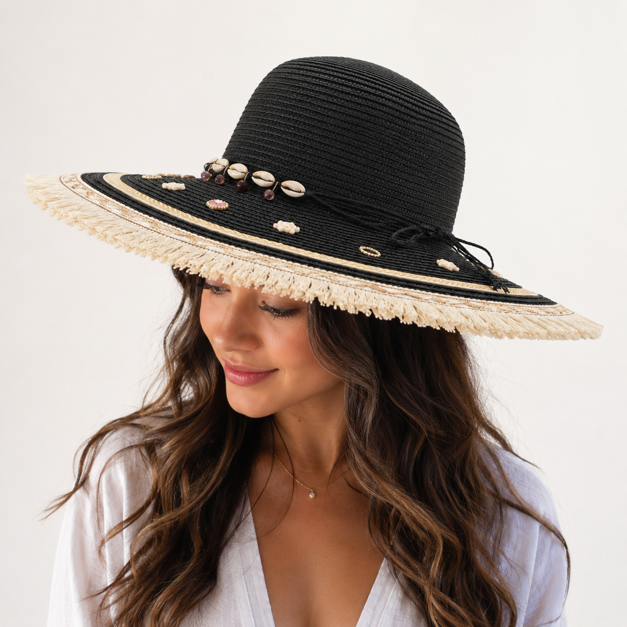 Women's Large Sun Hat (Black)