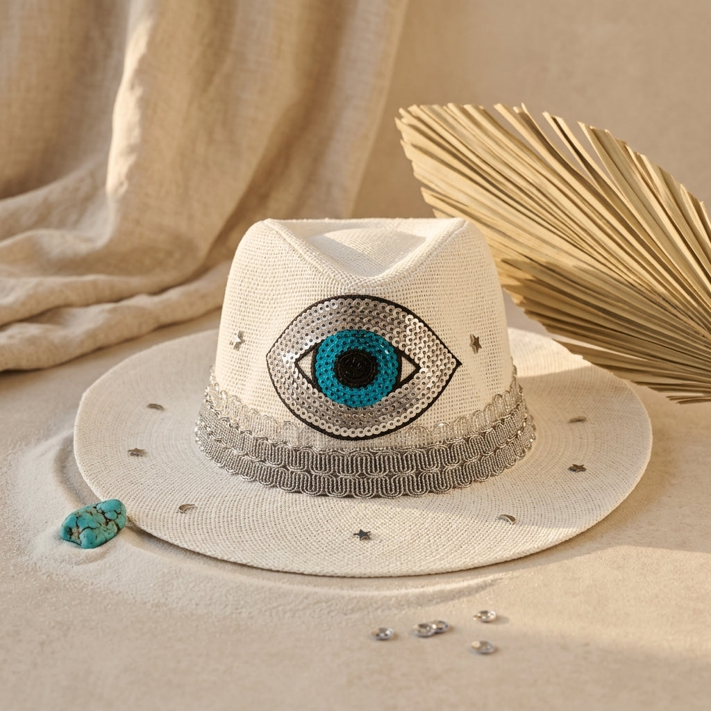 Women's Cowboy Sun Hat (White Eye)