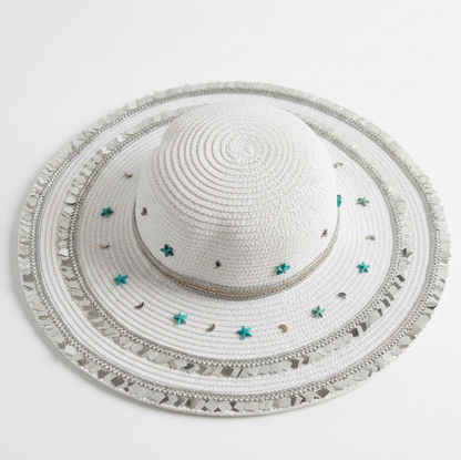Women's Large Sun Hat (Sky Hints)