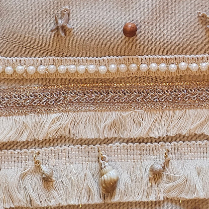 Boho Linen Clutch Bag (Sea Breeze)
