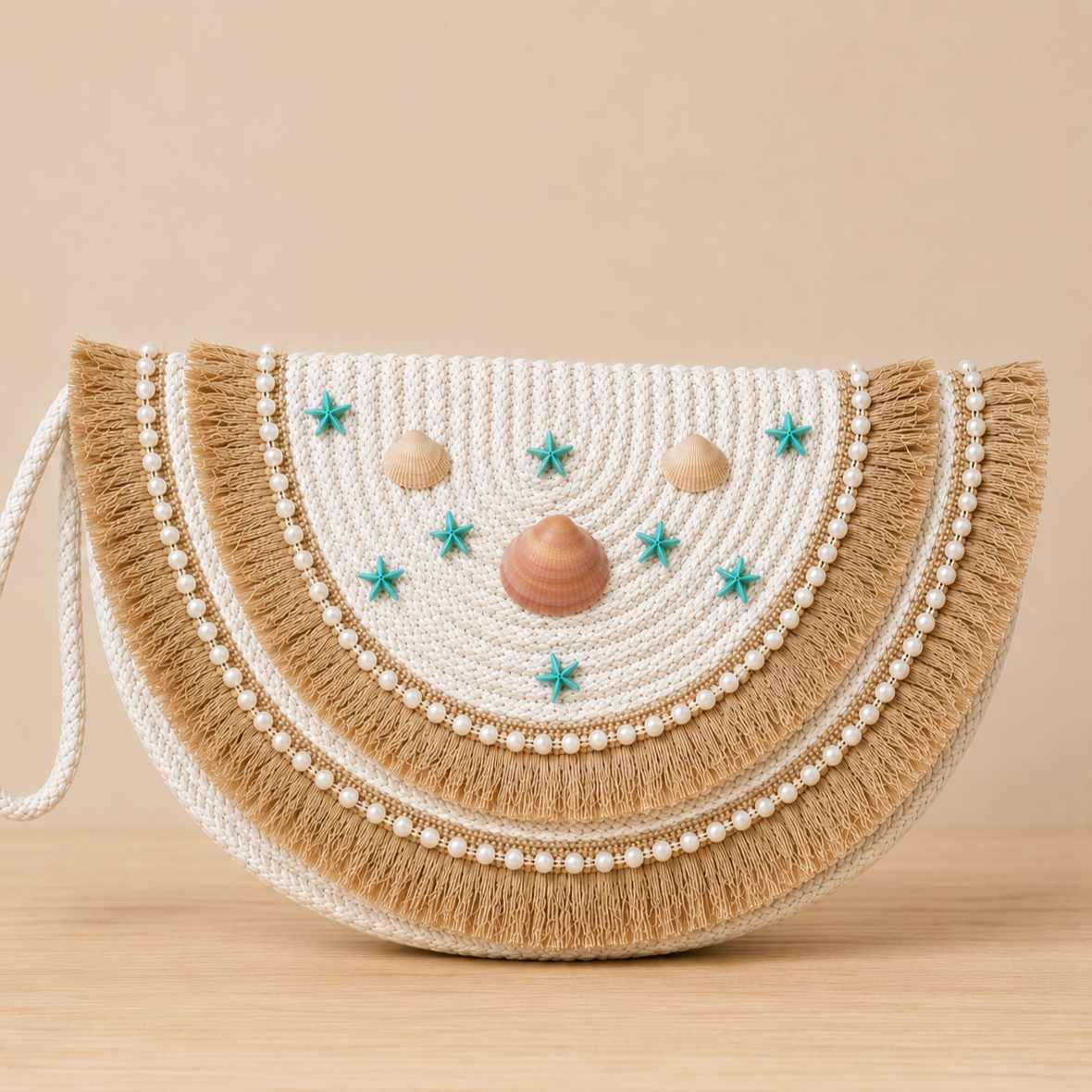 Cordon Half-Circle Clutch Bag (Sea Vibe)