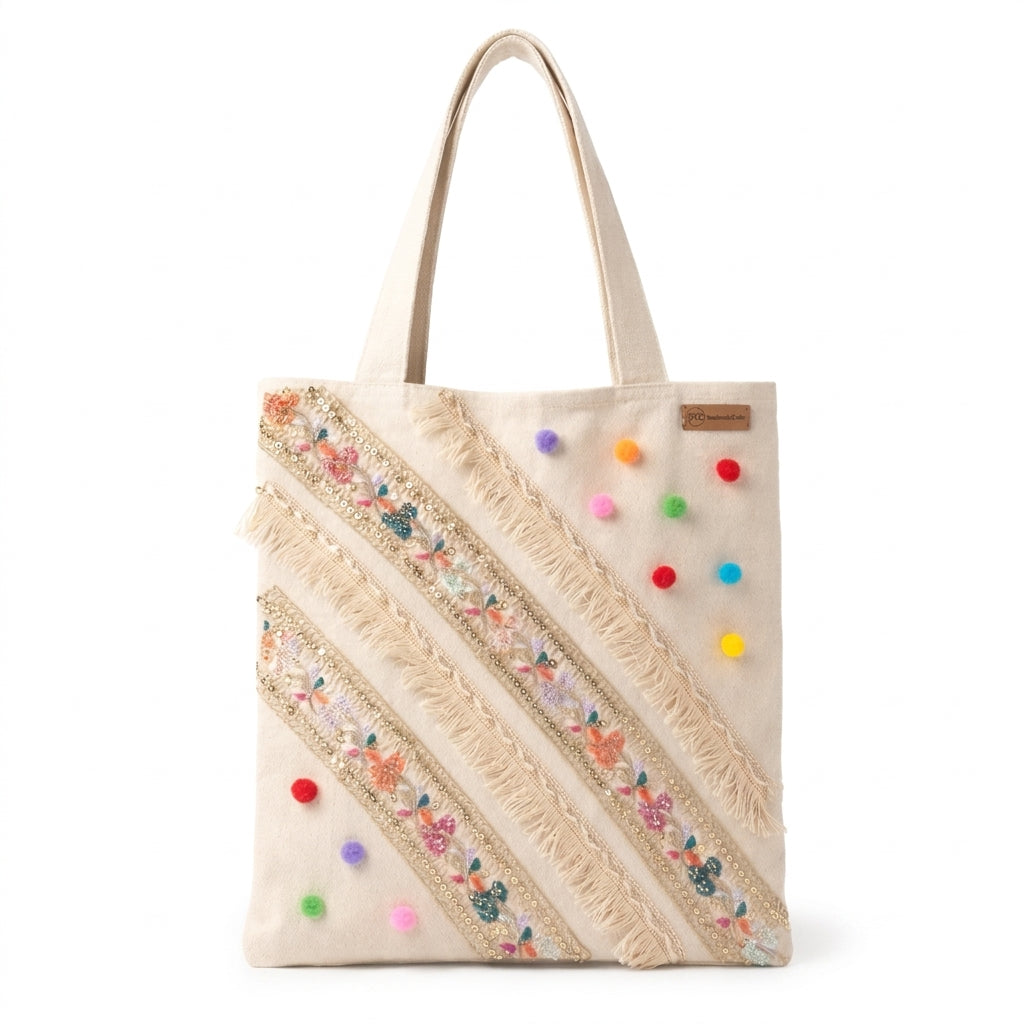 Large Tote Bag with Zipper (Color Mirage)