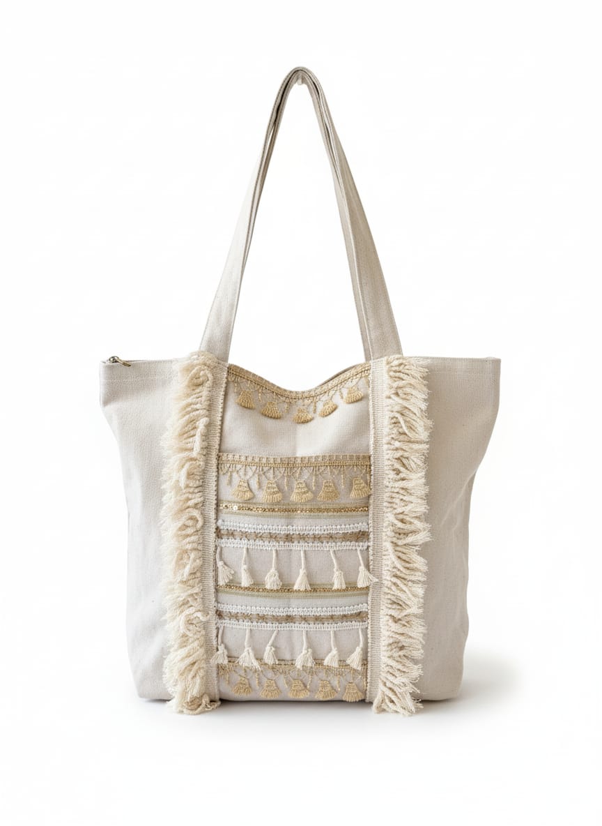6 Pockets Multi-purpose Tote Bag (Pharaonic Mirage) + 1 FREE Small Clutch (same color)