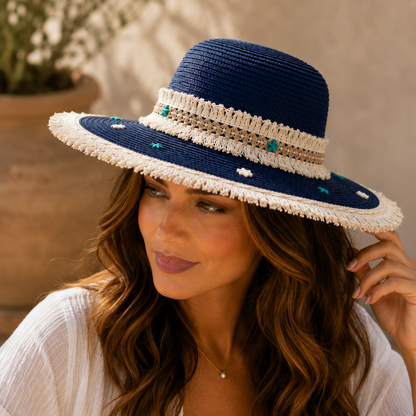 Women's Large Sun Hat (Blue)
