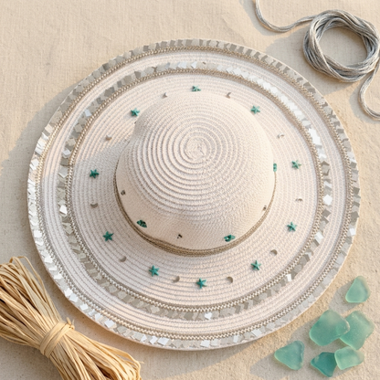 Women's Large Sun Hat (Sky Hints)
