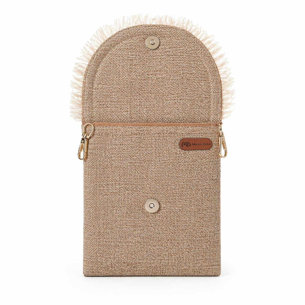 Boho Linen Phone Bag + 1  FREE 1-meter gold metal strap