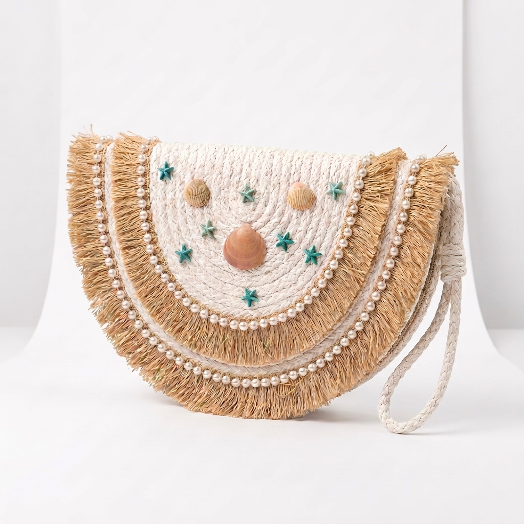 Cordon Half-Circle Clutch Bag (Sea Vibe)