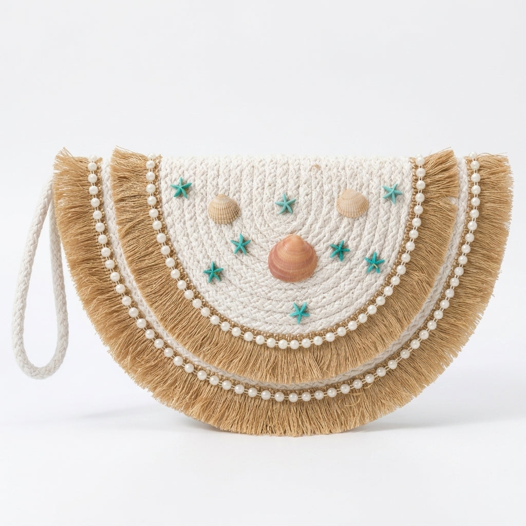 Cordon Half-Circle Clutch Bag (Sea Vibe)