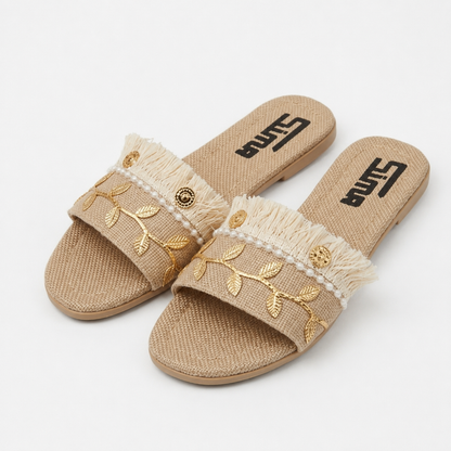 Clutch Bag + Linen Slippers + 1 FREE metal strap (Mini Combo 2)