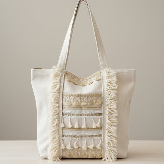 6 Pockets Multi-purpose Tote Bag (Pharaonic Mirage) + 1 FREE Small Clutch (same color)