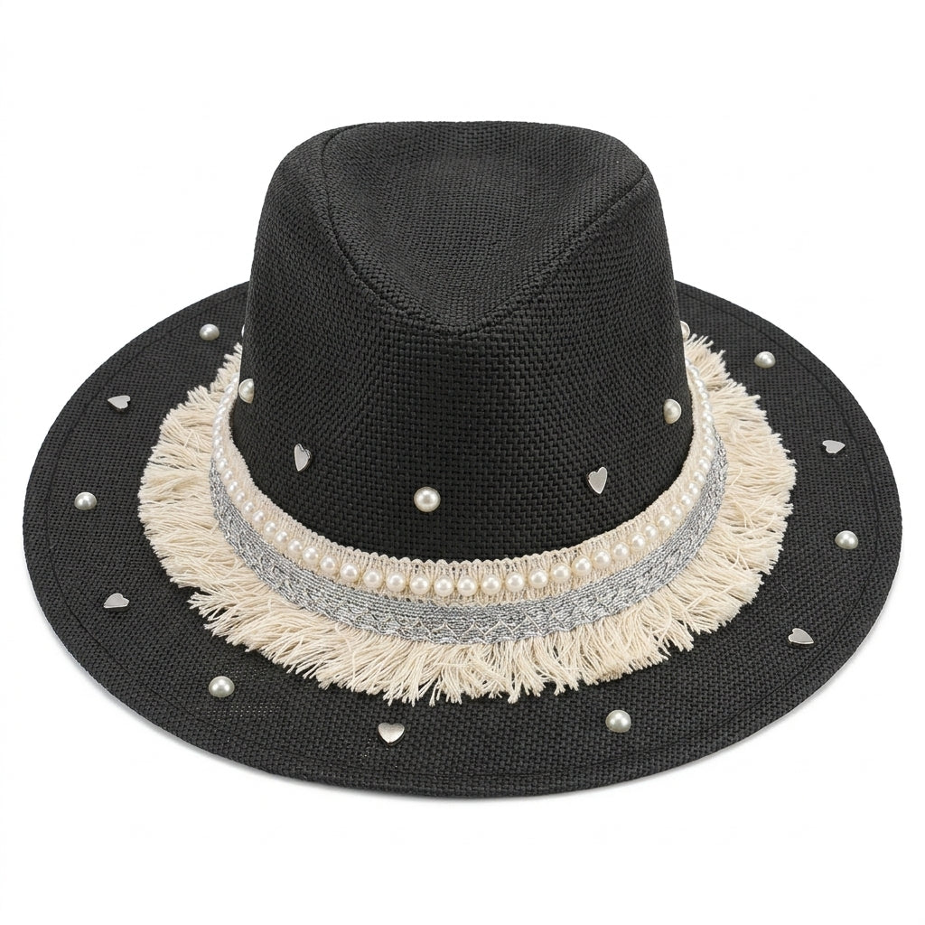Women's Cowboy Sun Hat (Black Diamond)